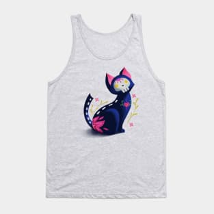 Dia de los muertos cat Tank Top